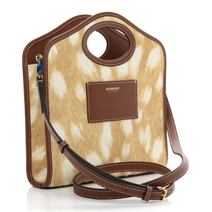 Burberry Calf Hair Deer Print Mini Pocket Bag Beige 3 of 8