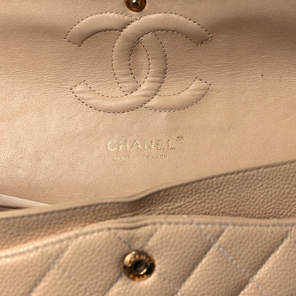 Chanel Caviar Quilted Medium Double Flap Beige Clair 4 of 8