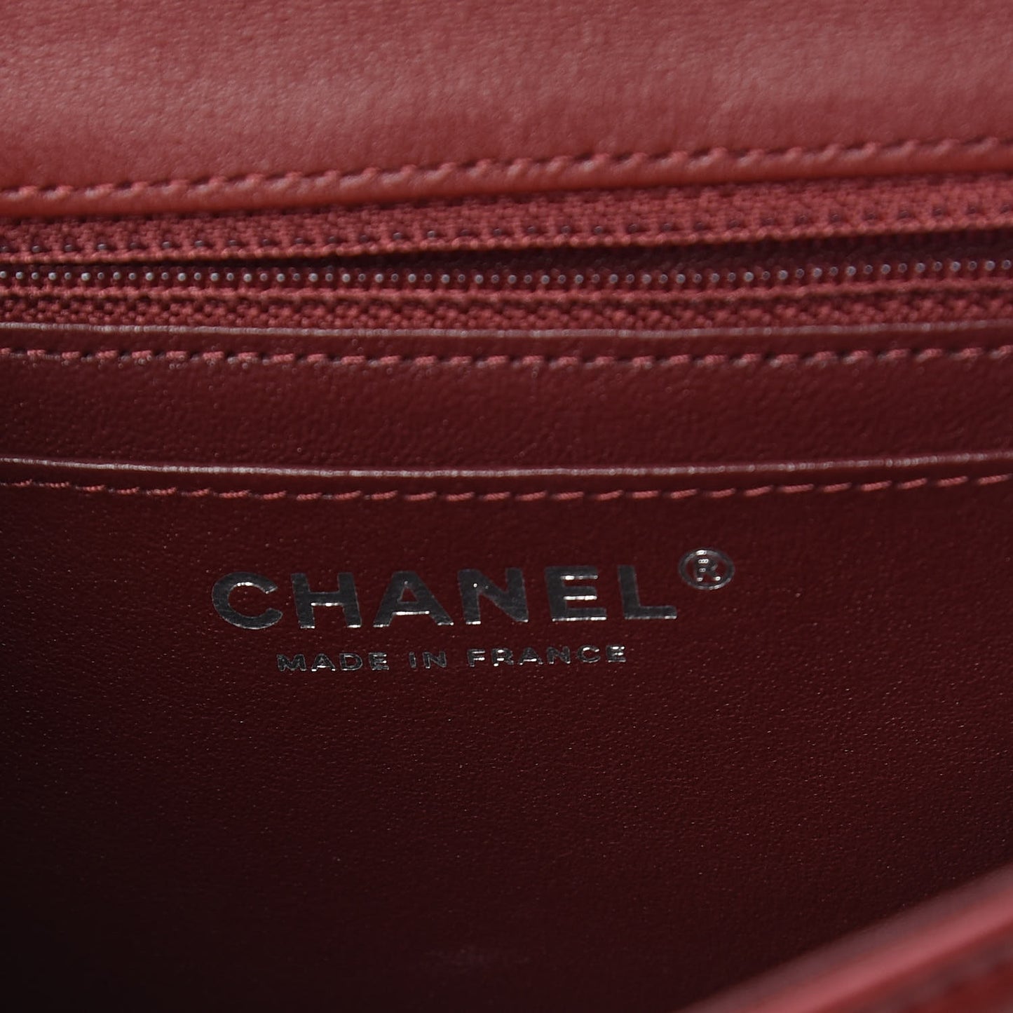 Lambskin Quilted Mini Square Flap Burgundy