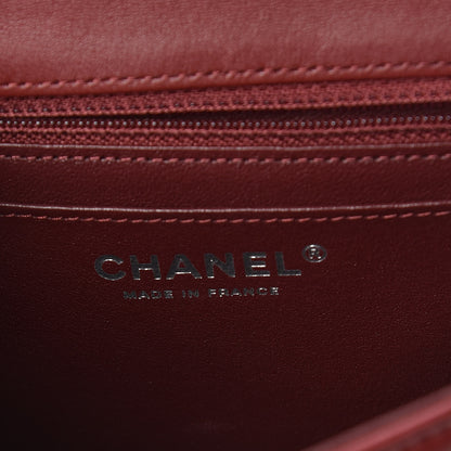 Chanel Lambskin Quilted Mini Square Flap Burgundy 8 of 11