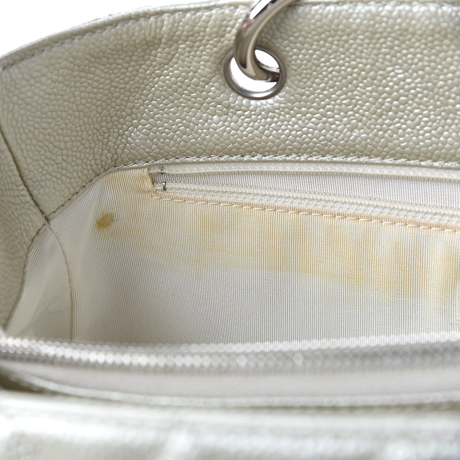 Chanel Metallic Caviar Grand Shopping Tote GST Light Gold 13 of 20