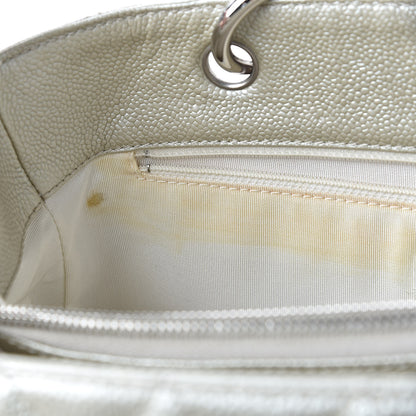 Chanel Metallic Caviar Grand Shopping Tote GST Light Gold 13 of 20