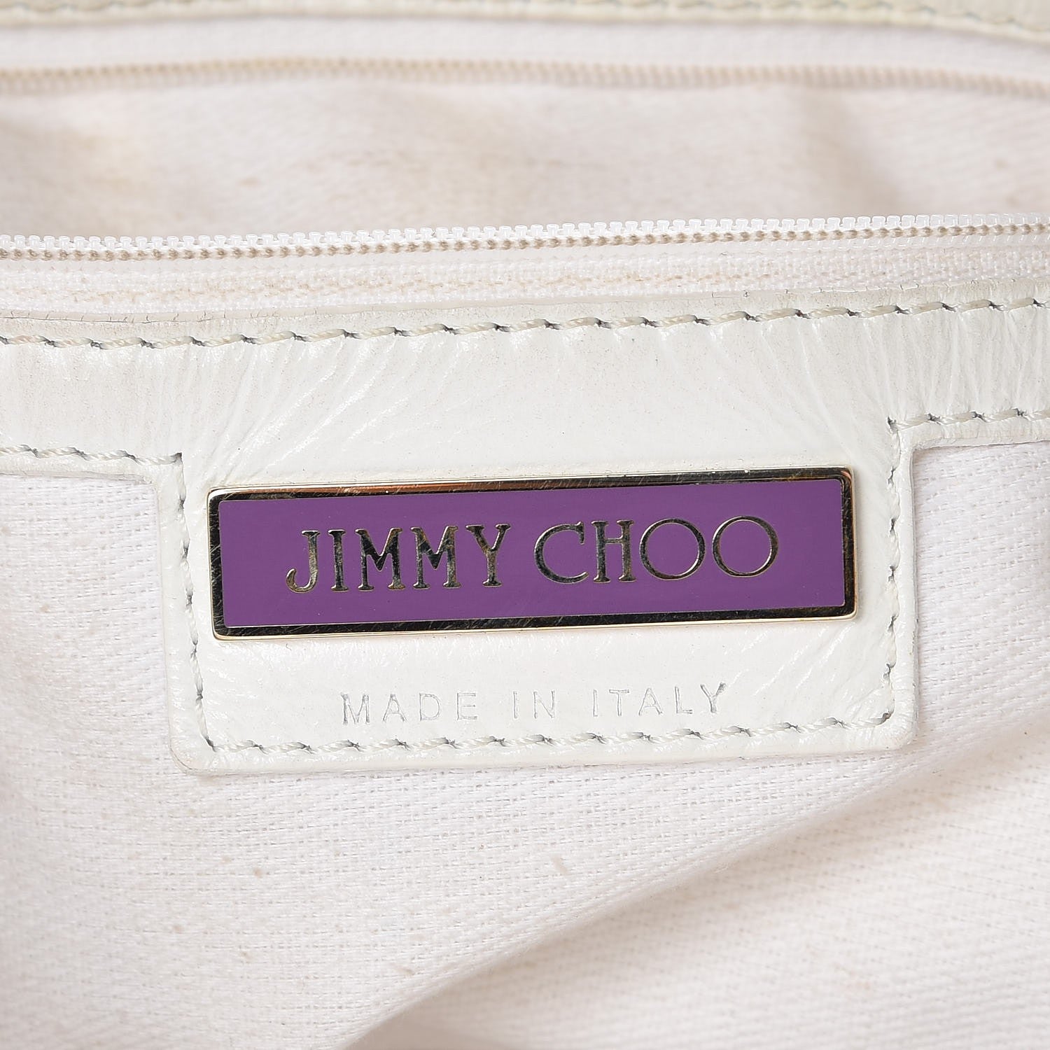 Jimmy Choo Calfskin Grommet Khan Hobo White 6 of 20