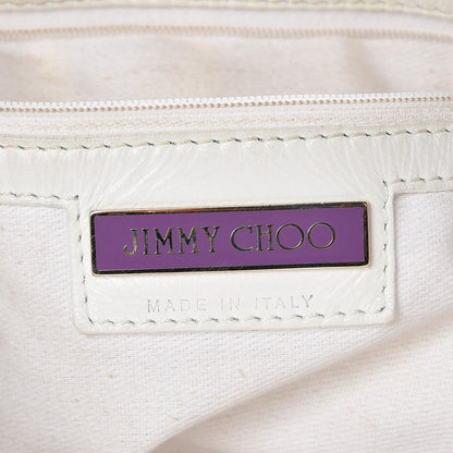 Jimmy Choo Calfskin Grommet Khan Hobo White 6 of 20