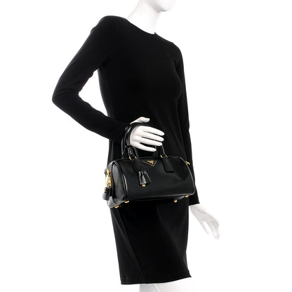 Prada Saffiano Vernice Petite Bowler Black 3 of 8