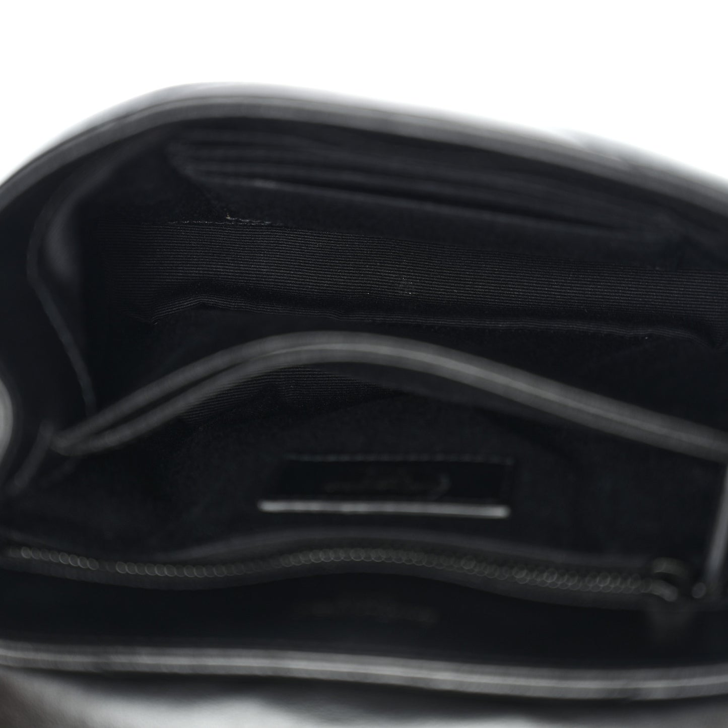Calfskin Y Quilted Monogram Monochrome Toy Loulou Crossbody Bag Black