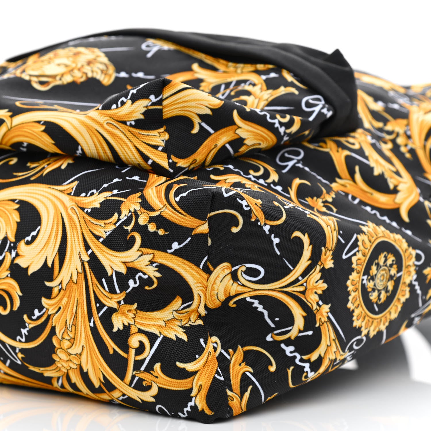 Versace Nylon Barocco Signature Print Backpack Black 10 of 10