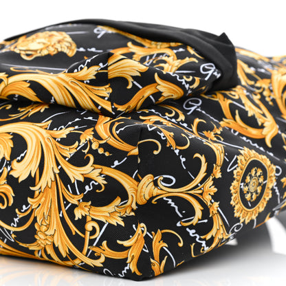 Versace Nylon Barocco Signature Print Backpack Black 10 of 10