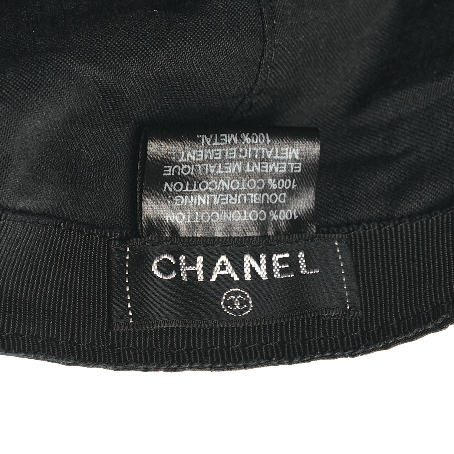 Chanel Cotton CC Cap Hat Black 8 of 9