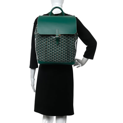 Goyard Goyardine Calfskin Alpin MM Backpack Green 2 of 9