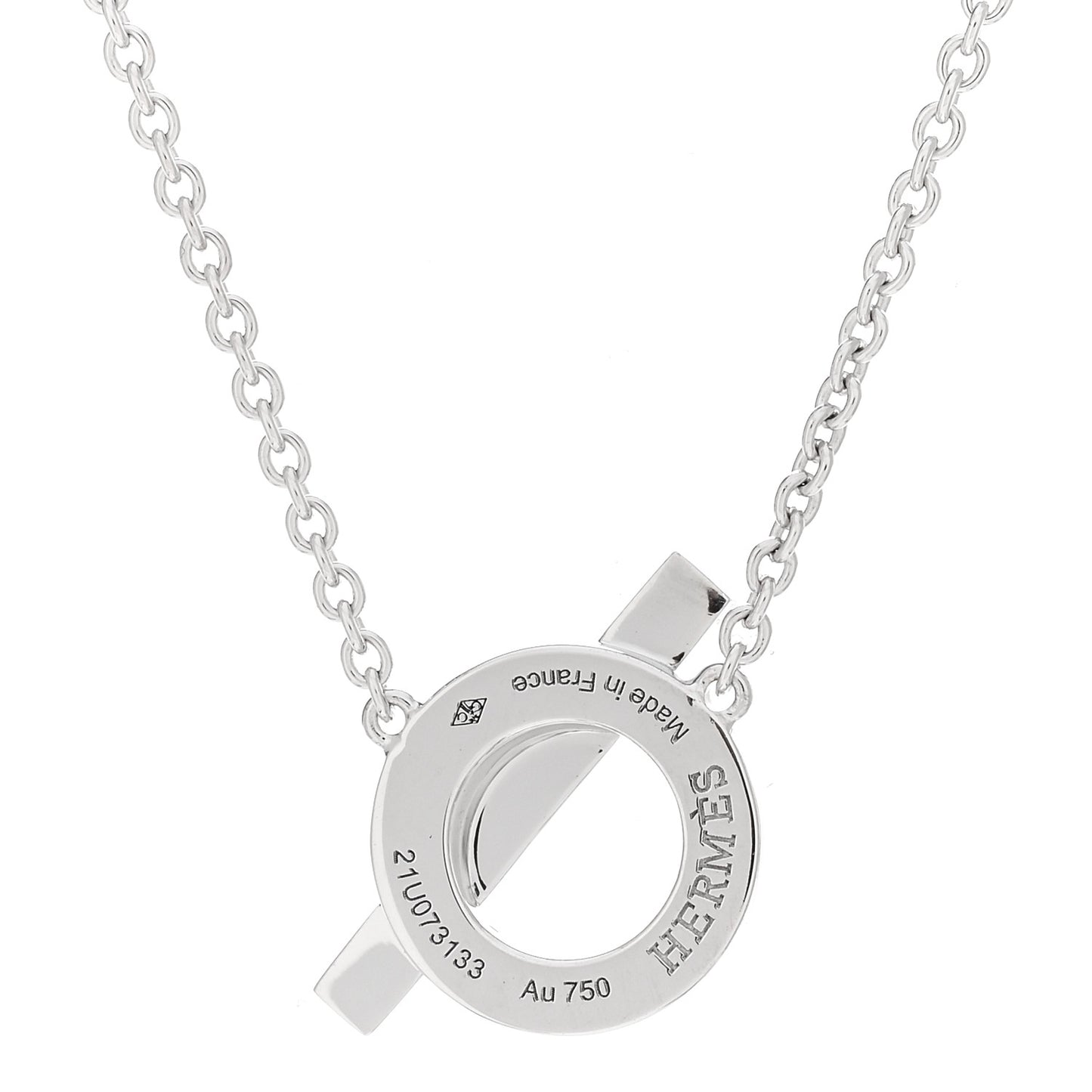 18K White Gold Diamond Finesse Pendant Necklace
