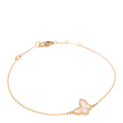 Van Cleef & Arpels 18K Yellow Gold Mother of Pearl Sweet Alhambra Butterfly Bracelet 1 of 5