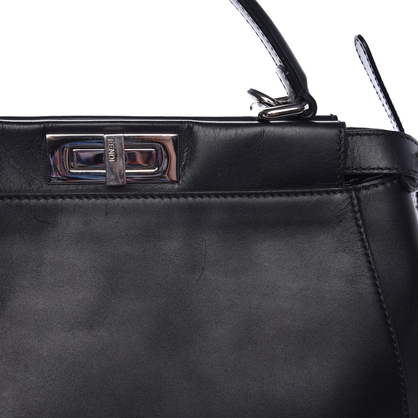 Vitello Seta Python Crocodile Monster Eyes Medium Peekaboo Iconic Satchel Black Girasole