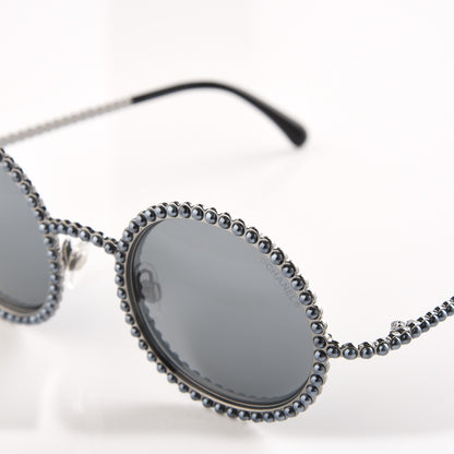 Chanel Pearl Round Sunglasses 71138 Grey 8 of 9
