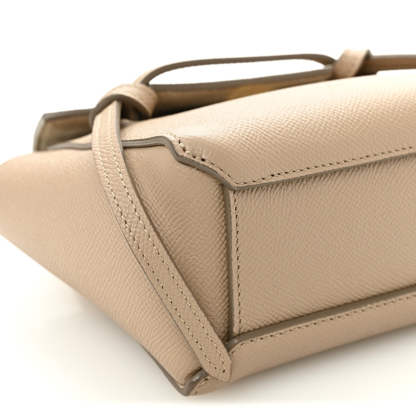 Grained Calfskin Pico Belt Bag Light Taupe