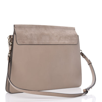 Chloe Calfskin Suede Medium Faye Shoulder Bag Motty Grey 3 of 10