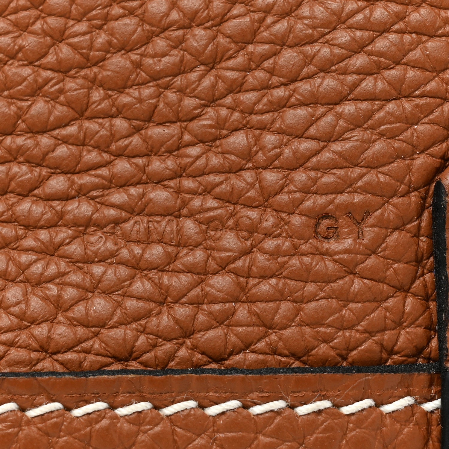 Hermes Taurillon Clemence Double Sens 45 Reversible Tote Gold Bleu Encre 11 of 14