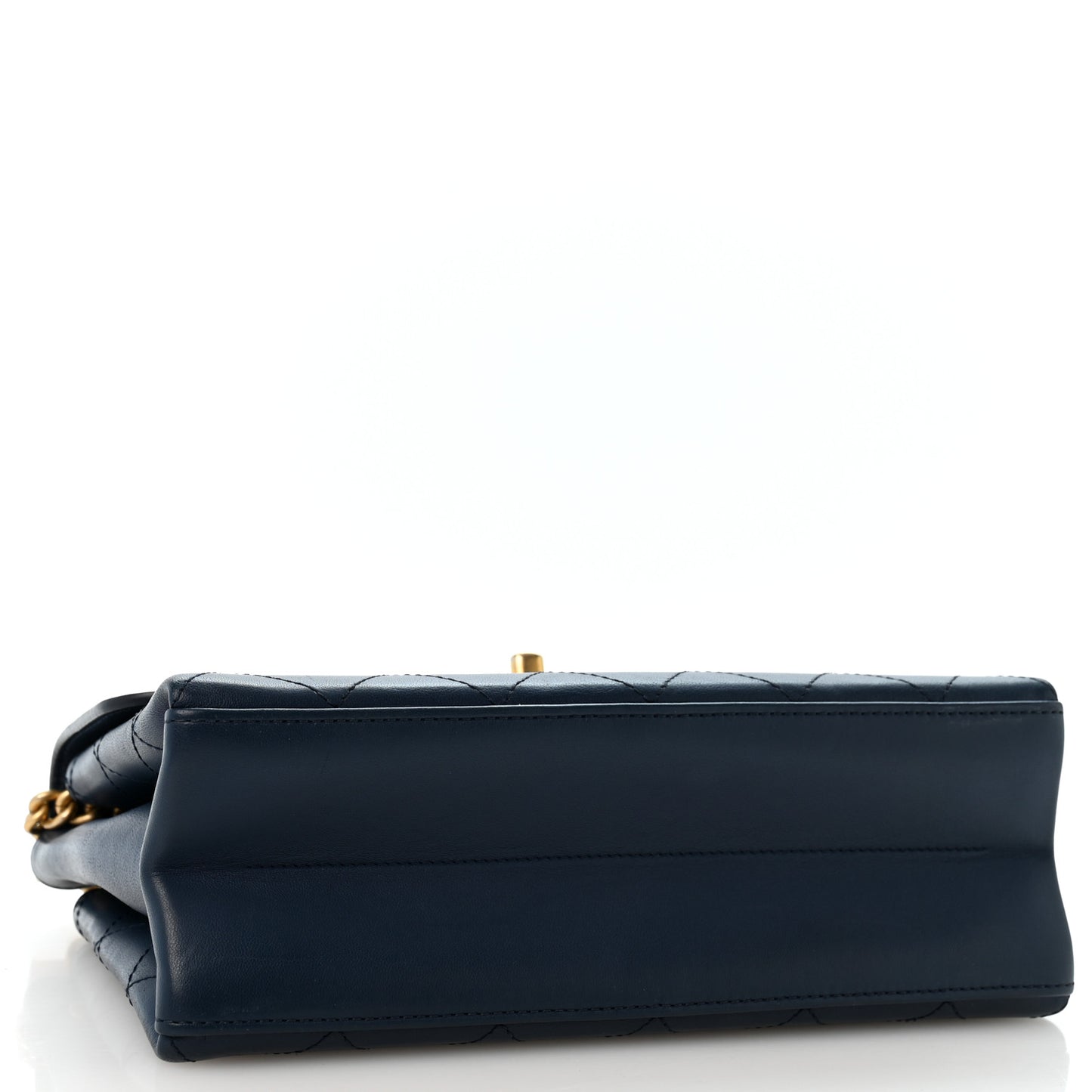 Lambskin Stitched Coco Luxe Small Flap Blue