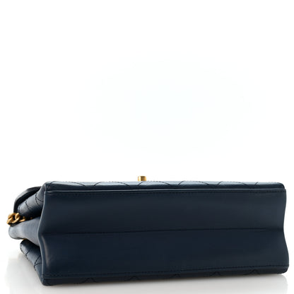 Chanel Lambskin Stitched Coco Luxe Small Flap Blue 4 of 13