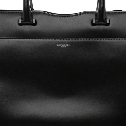 Saint Laurent Shiny Calfskin Medium Uptown Tote Black 9 of 9
