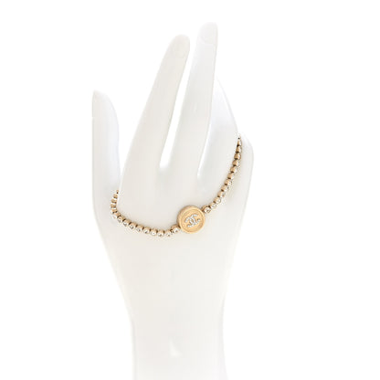 Chanel Crystal CC Chain Bracelet Gold 2 of 5