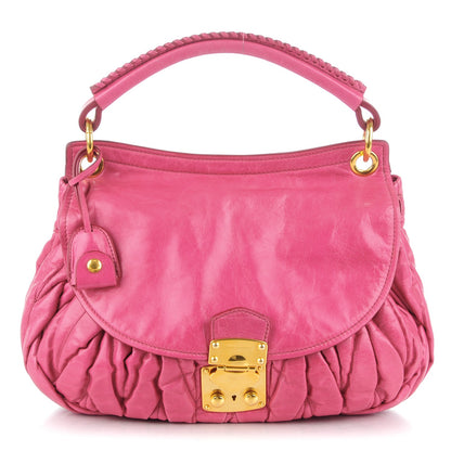 Miu Miu Matelasse Lux Nappa Hobo Peonia 1 of 8