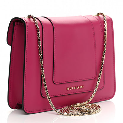 Bulgari Calfskin Small Serpenti Forever Snake Strap Crossbody Bag Pink 3 of 10