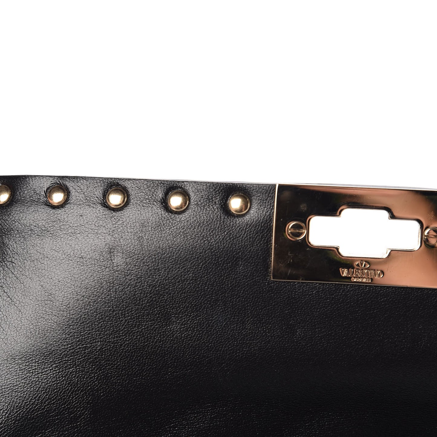 Lambskin Medium Rockstud Spike Shoulder Bag Black
