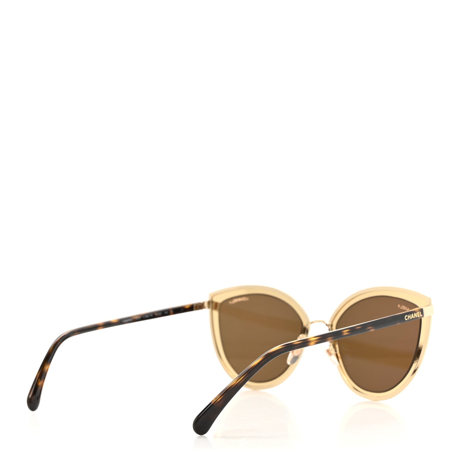 Chanel Metal Cat Eye Sunglasses 4222 Gold 4 of 8