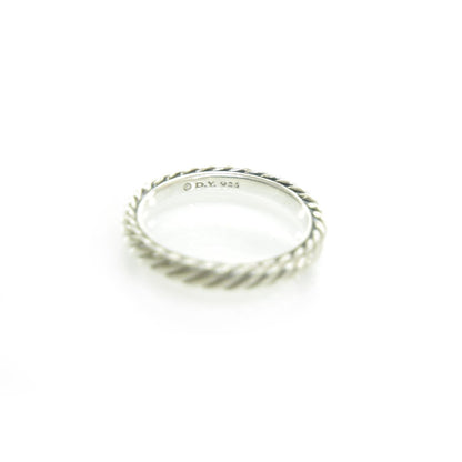 David Yurman Sterling Silver Stackable Cable Ring 6 4 of 4