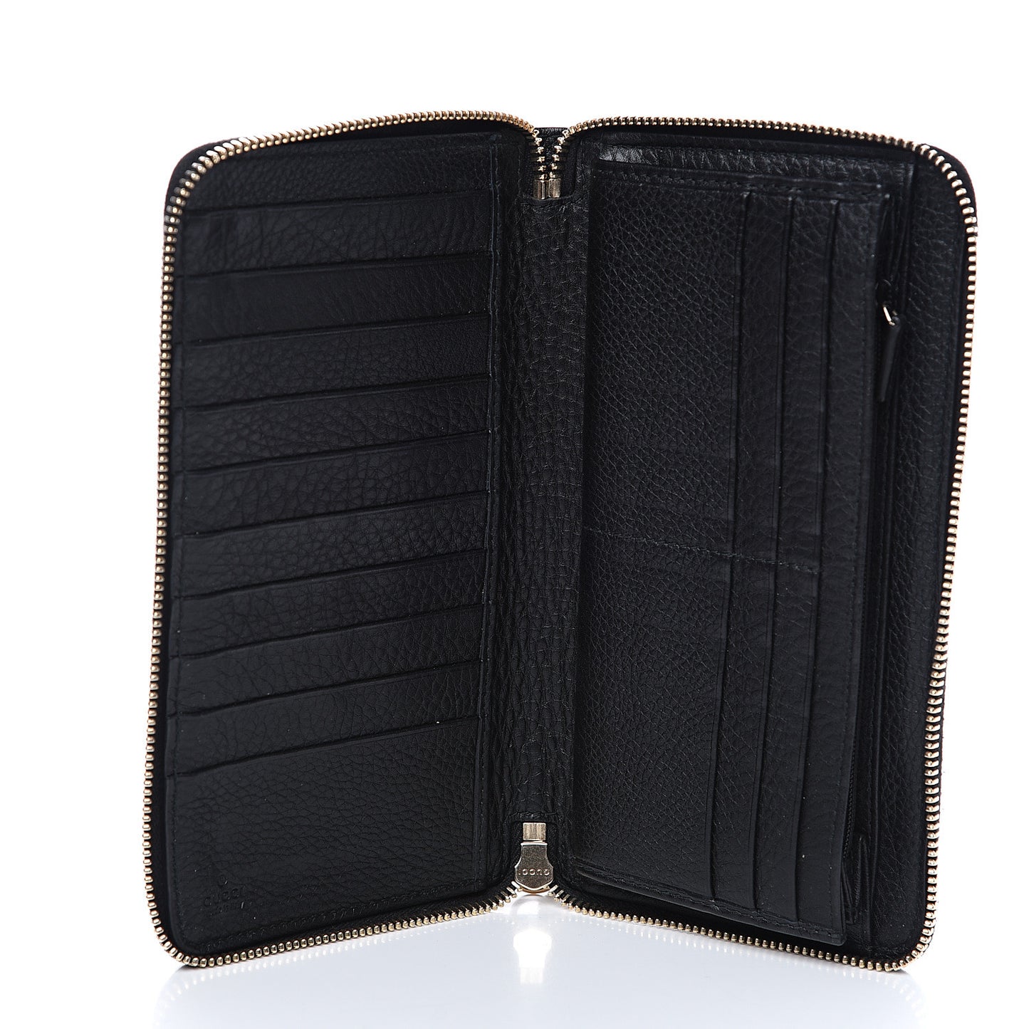 Calfskin Soho Zip Around Wallet Black