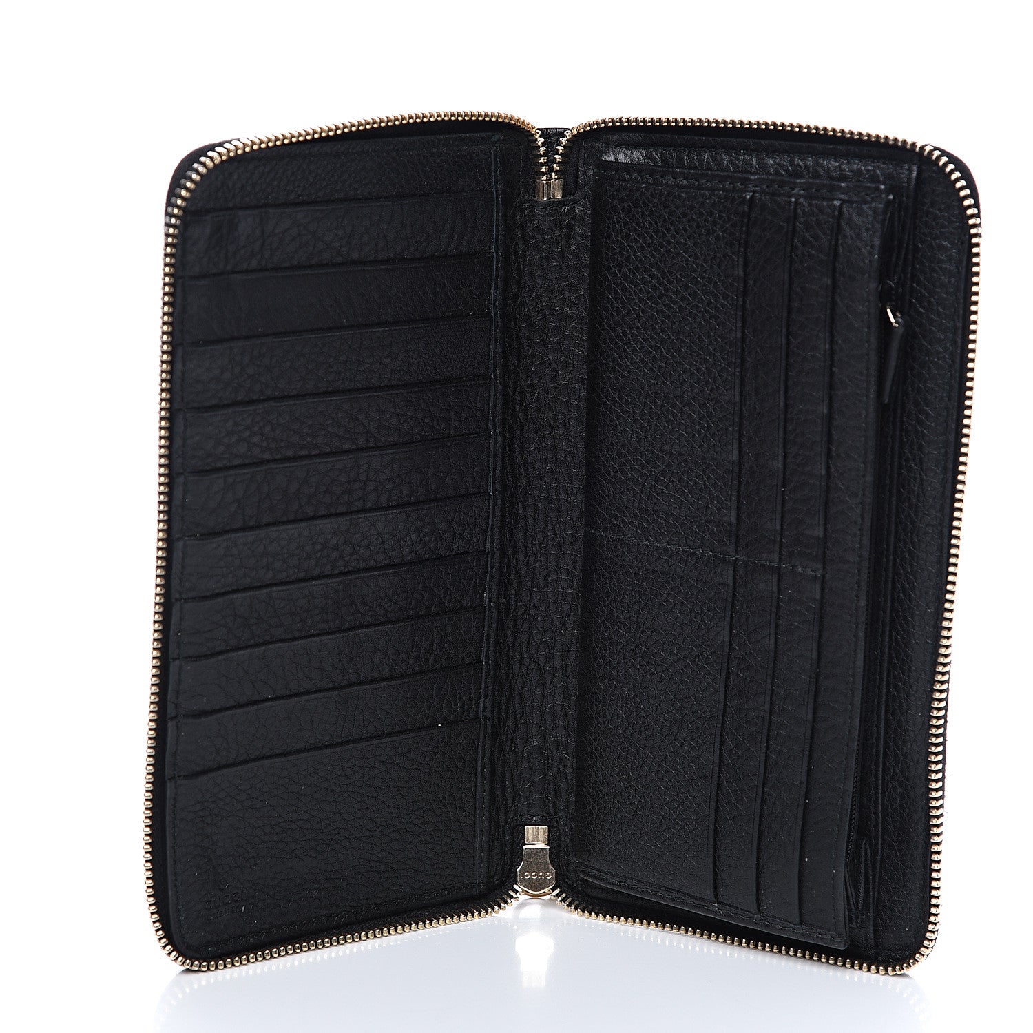 Gucci Calfskin Soho Zip Around Wallet Black 4 of 12