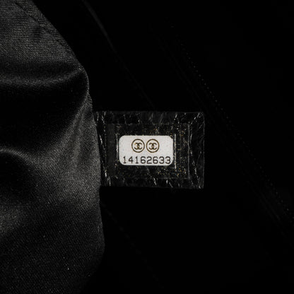 Chanel Glazed Calfskin On The Road Drawstring Tote Black 7 of 7