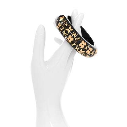 Louis Vuitton Resin Swarovski Inclusion Bracelet GM Black 2 of 4