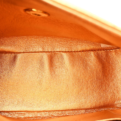 Chanel Metallic Lambskin Quilted Envelope Single Flap Gold 5 of 12