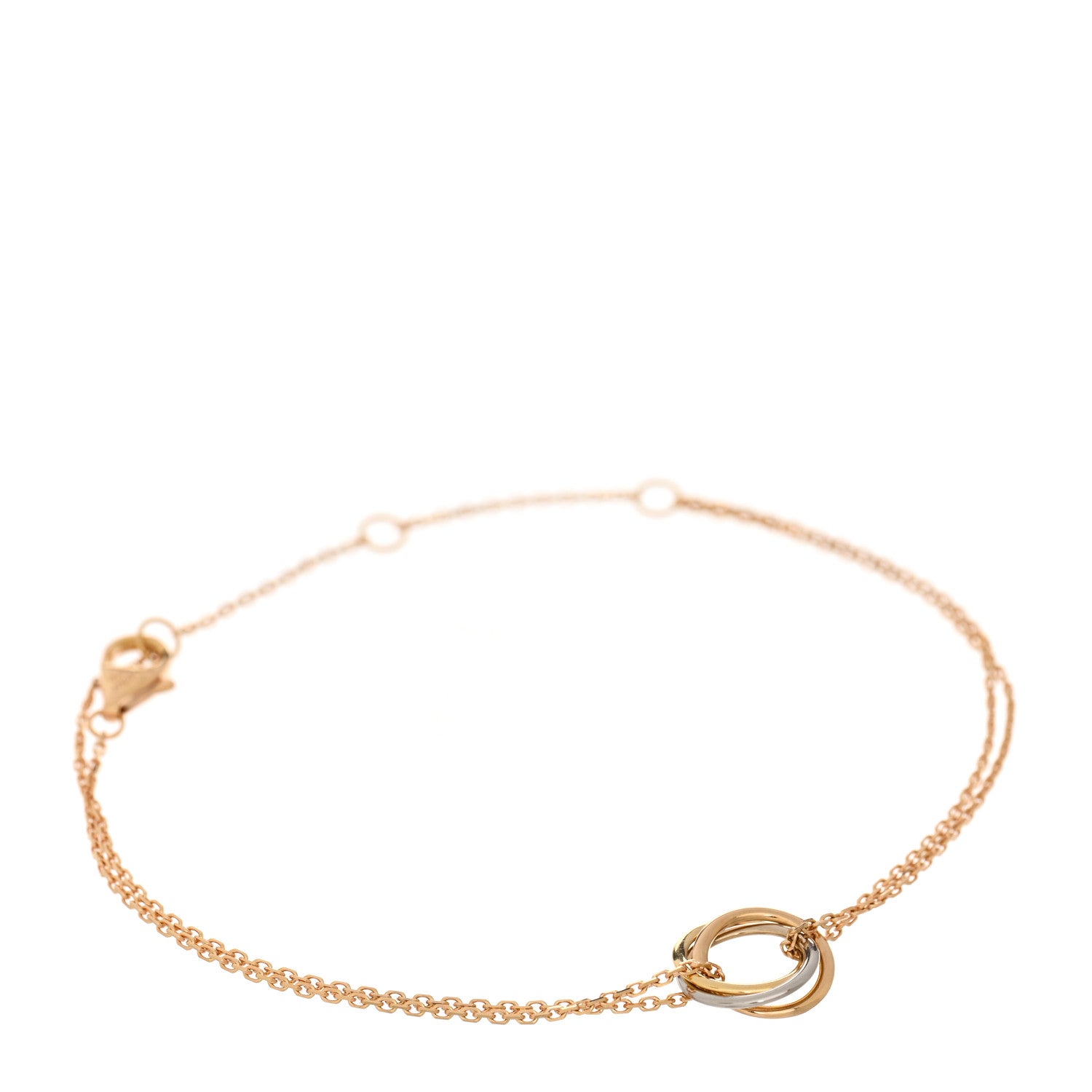 Cartier 18K Pink Yellow White Gold Trinity Bracelet 1 of 3
