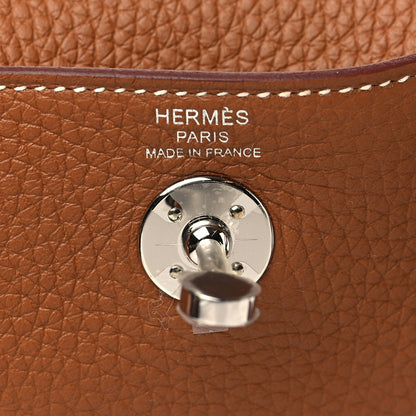 Hermes Taurillon Clemence Mini Lindy 20 Gold 6 of 10