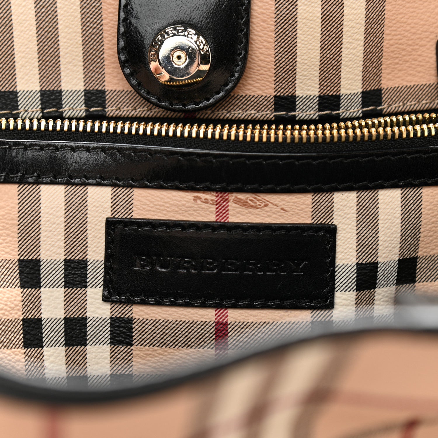 Burberry Haymarket Check Small Canterbury Tote Black 6 of 12