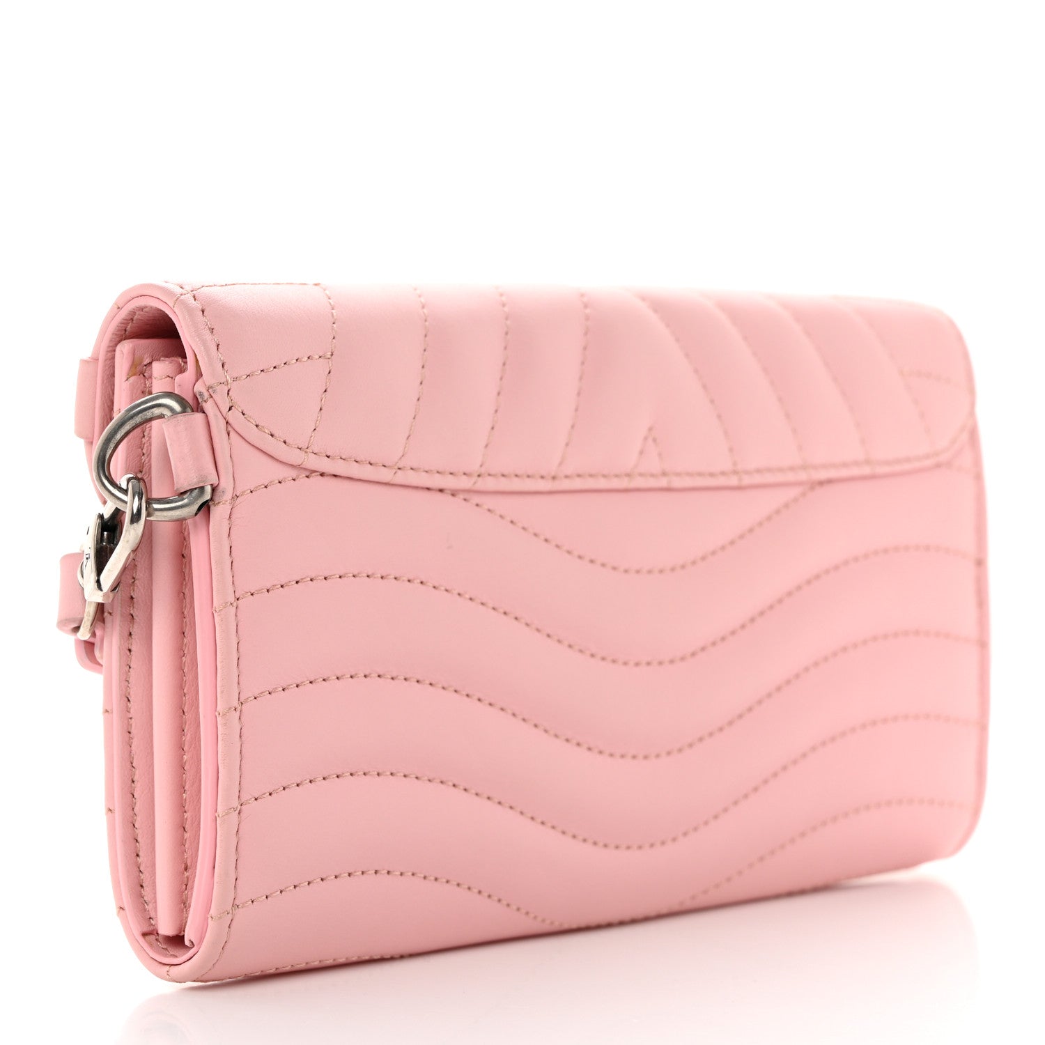Louis Vuitton Calfskin New Wave Long Wallet Smoothie Pink 3 of 12