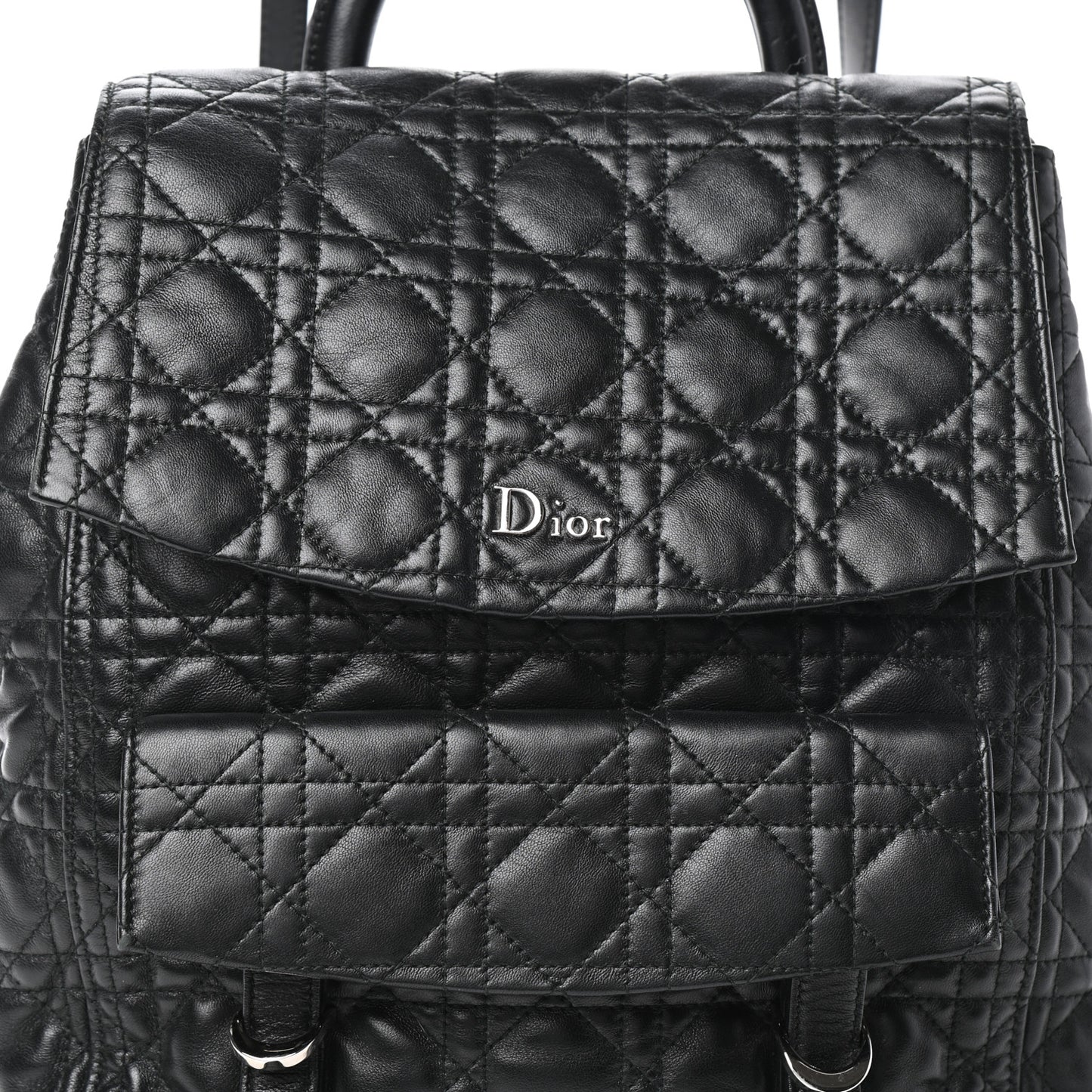 Lambskin Cannage Large Stardust Backpack Black