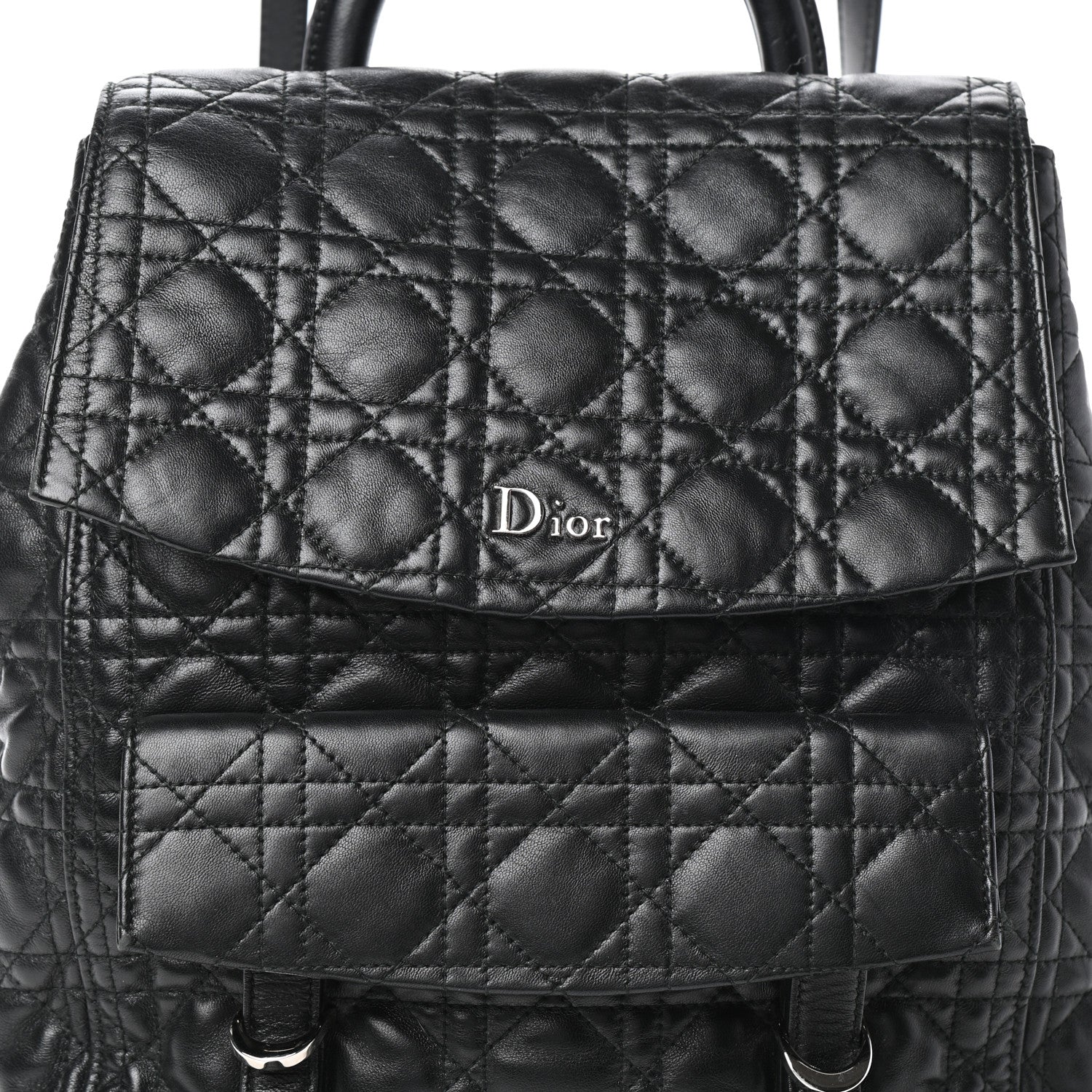 Christian Dior Lambskin Cannage Large Stardust Backpack Black 7 of 9