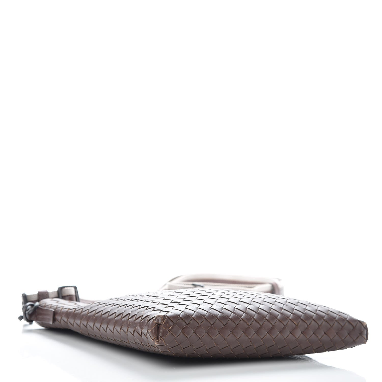 Bottega Veneta Nappa Intrecciato VN Crossbody Messenger Bag Brown 4 of 10