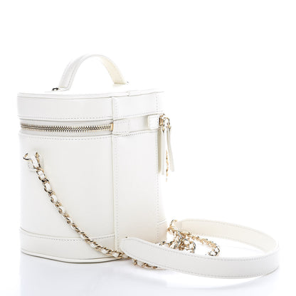 Chanel Lambskin Timeless Vanity Cosmetic Case White 3 of 9