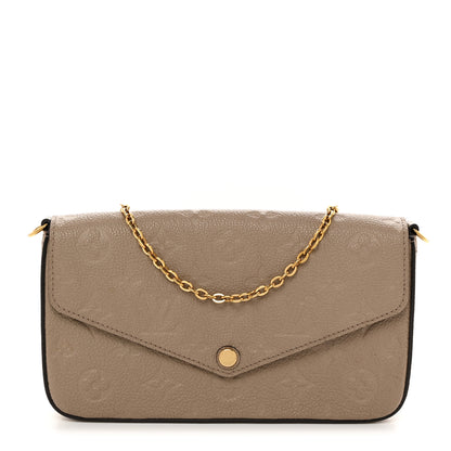 Louis Vuitton Empreinte Pochette Felicie Chain Wallet Tourterelle 1 of 11
