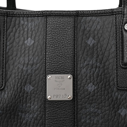 MCM Visetos Large Liz Reversible Shopper Tote Black 9 of 11