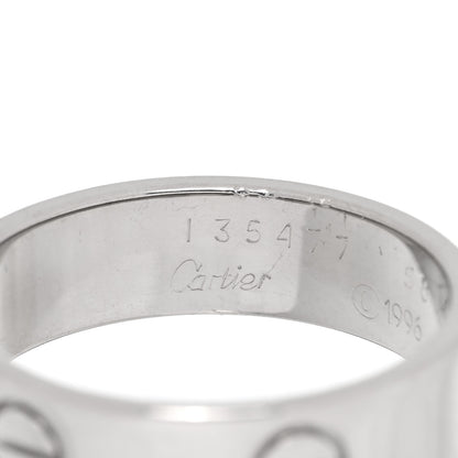 Cartier 18K White Gold 5.5mm LOVE Ring 58 8.25 4 of 4