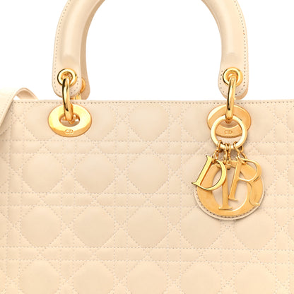 Christian Dior Lambskin Cannage Large Lady Dior Light Beige 8 of 15