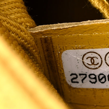 Chanel Caviar Chevron Quilted Mini Coco Handle Flap Yellow 7 of 9