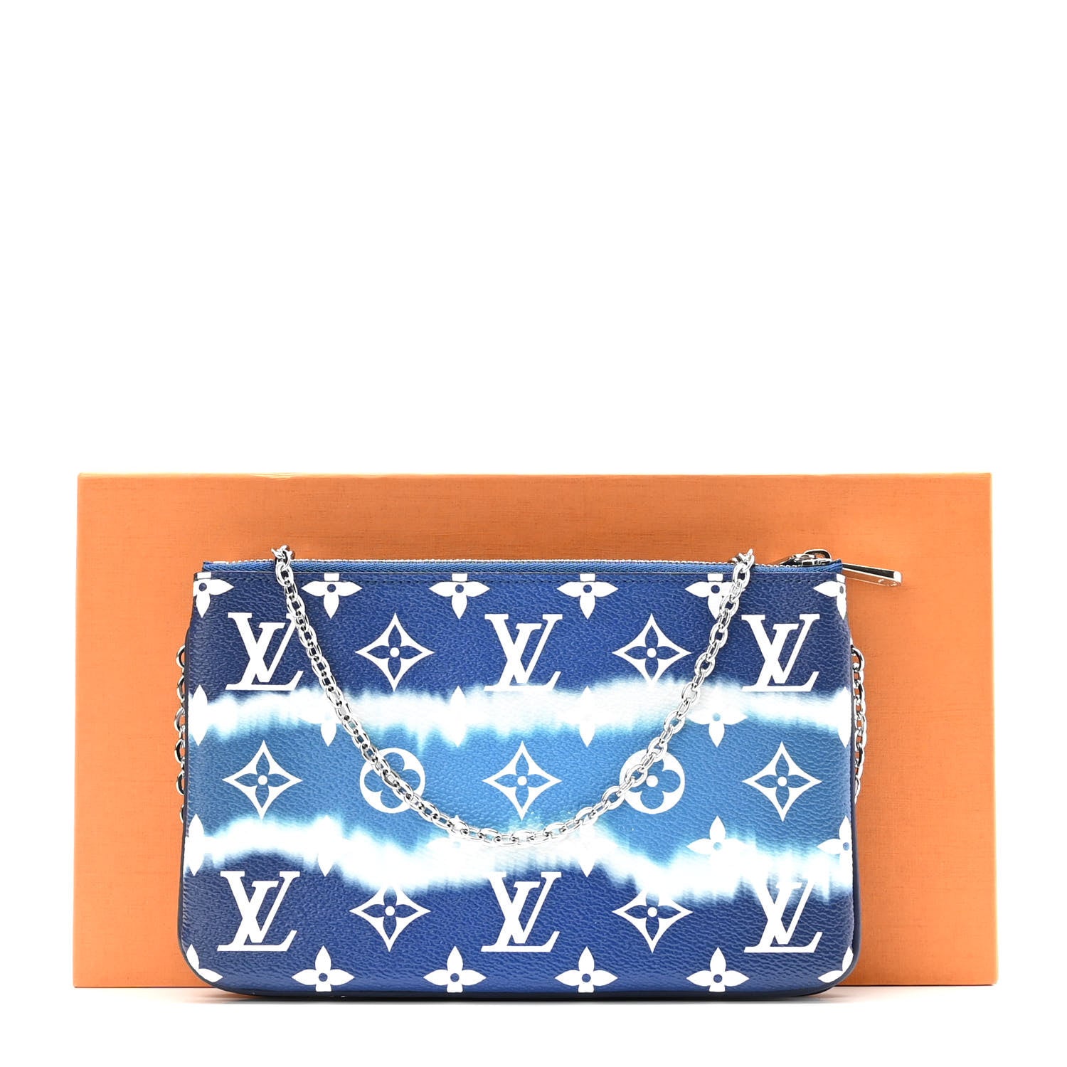 Louis Vuitton Monogram Giant Escale Double Zip Pochette Blue 11 of 11