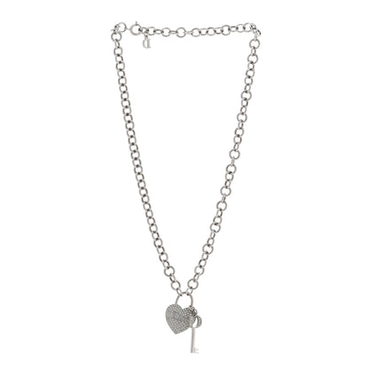 Christian Dior Crystal Heart and Key Necklace 3 of 6